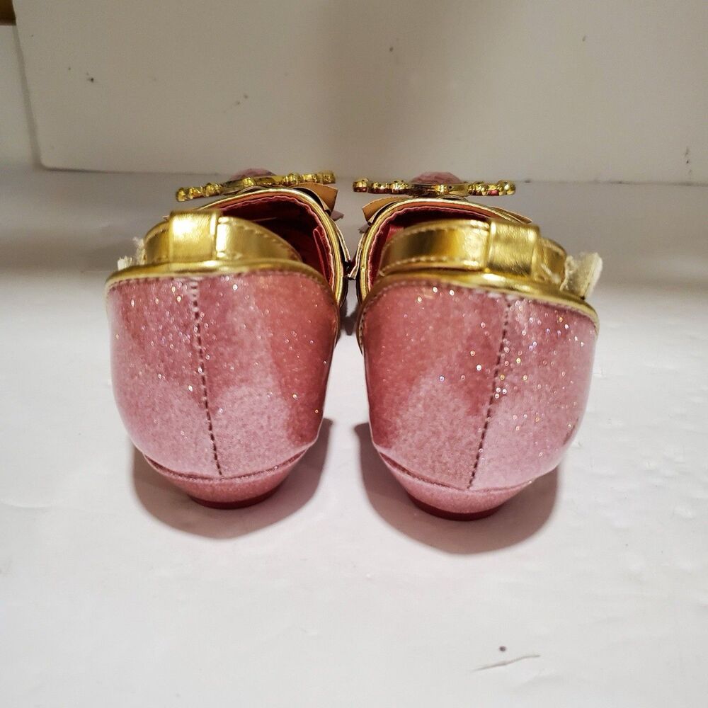 Aurora Girl's 7/8 Costume Shoes Pink Gem Princess Sleeping Beauty Disney Store - Picture 5 of 9